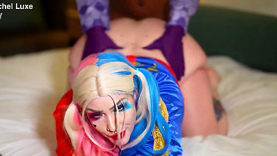 Harley Quinn pink pussy Destroyed by Gibby the Clown