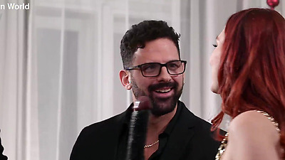 Christmas Cuties Eden Ivy And Leya Desantis Invite Neighbours In For Festive DP Gangbang GP3153.