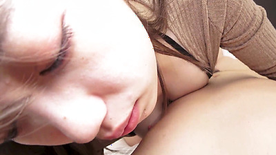 Brunette Japanese chick Kotori Suzumiya with big tits and hairy pussy pleases her lover.