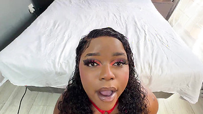 White Guy Gets To Fuck a Big Arse Black Chick Through a Hole in Her Tight Yoga Pants