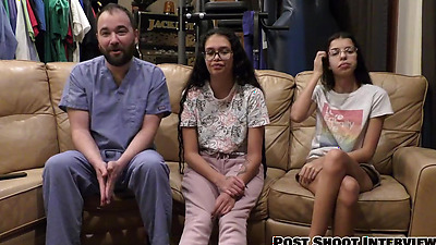 StepSisters Aria Nicole & Angel Santana's Pussy Gets Blasted With Cum, Nurses POV Version