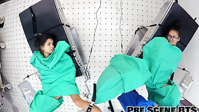 StepSisters Aria Nicole & Angel Santana's Pussy Gets Blasted With Cum, Nurses POV Version