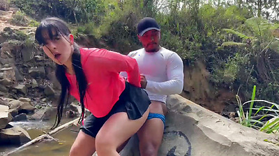 Colombian with a big butt ends up fucking with her best friend on a bike ride.