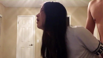 Hot UCSD Chinese student gets pounded hard and cum on face during zoom class