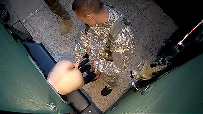 Sexy Brunette Changing BF In Glory Hole