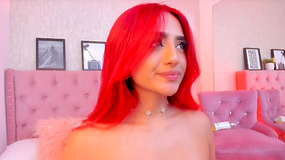 Red-Haired Girl Squirts On Her Camshow