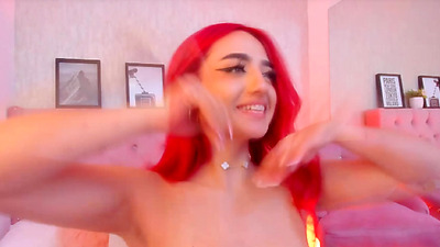 Red-Haired Girl Squirts On Her Camshow