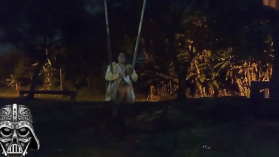 Lots of whoredom caught on the streets of Curitiba during Christmas with Santa in horns