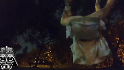 Lots of whoredom caught on the streets of Curitiba during Christmas with Santa in horns