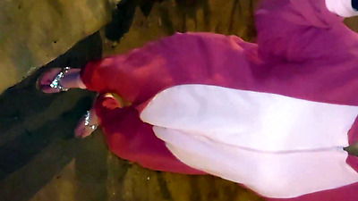 Mature woman dressed up for Halloween gives me a free blowjob