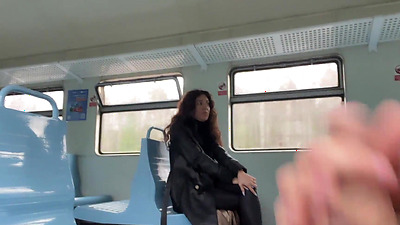 Stranger Helped Me Cum On Public Train And Walks Around Carriages With Cum On Face - CUMWALK