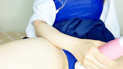 制服の下にスク水着込んだJKが、色んなおもちゃでオナニーディルドと吸うやつが気持ち良すぎて即アクメ