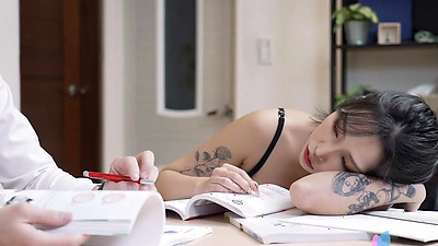 Stacy Is A Horny Student Who Stops Time To Fuck Her Teacher