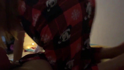 My friend invites me to watch a movie on New Year's Eve and we start the new year fucking