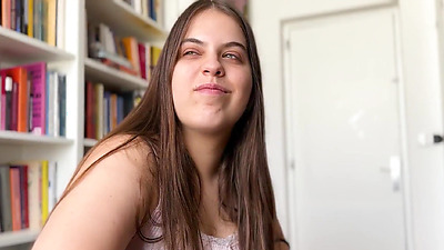 PutaLocura - Spanish chubby Laura Baby chatting and fucking with Torbe in the library