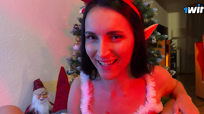 The best gift for Christmas is a blowjob from stepmom