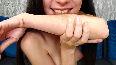 teen showing hairy arm fetish