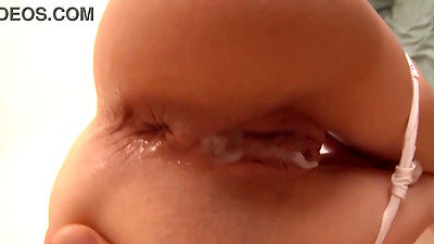 Hot Babe Opens Her Arse for a Huge Dildo and Big Shaft That Fills Her with Cum