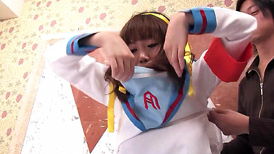 Small Japanese Cosplay Virgin Step-Sister <censored> to First Time Defloration Creampie Fuck in Uncensored JAV Porn