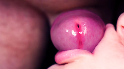 Ultra close up cum in her mouth! She lazy teases cock with lips and tongue, all face covered in cum