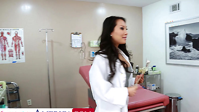 Petite Asian Dr. Asa Akira Takes On A Married Man's Swollen Penis