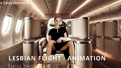 Pussy Masturbation with the flight attendant in 1st class - Animation clone