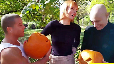 Pumpkin Crushed Cum Submissive, Dolly's Vengeful Gangbang For Porno Dan!