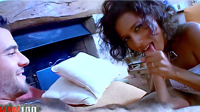 Young black chick Priska Farel gets her butt fucked hard