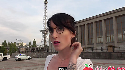 Funky Wannabe Teen! Lou Nesbit Fucked between Cars! Dates66