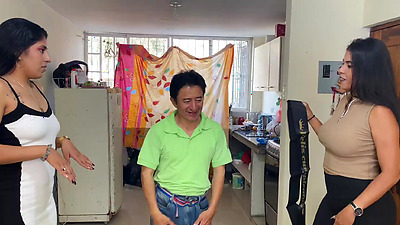 Happy New Year - I celebrate New Year and my birthday with a homemade 3some with two beautiful women