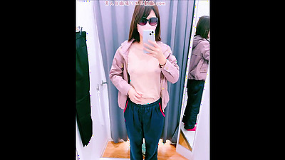 Nude selfie in fitting room