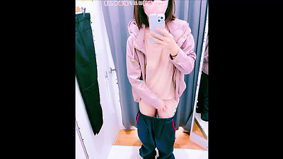 Nude selfie in fitting room