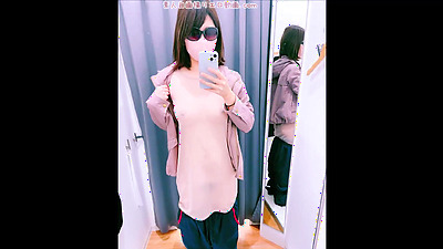 Nude selfie in fitting room