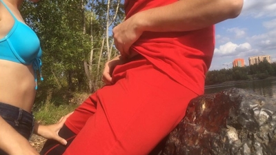 Deep blowjob on the beach from cute teen - MaryVincXXX