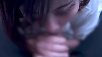裏すじ攻めフェラも得意な女の子cum in mohth blowjob