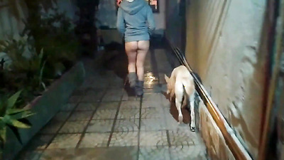 babe flashing naked in the street fucking in public voyeurs and caught by the police