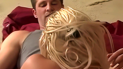 Blonde bitch babe fucking by big penis