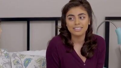 Blair and Nat play Truth or Dare with Jo to seduce her into a bigtit lesbian threeway with plenty of pussy eating