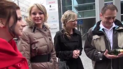 Drunk girls show their nude body