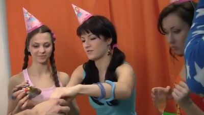 Birthday party turning into orgy