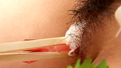 Business Meeting in Japan starts with Sushi from naked Teen and end in multiple Creampies at Uncensored Gangbang