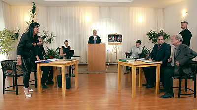 MATURE4K. Mature brunette sucked young shaft and her husband secretly saw it