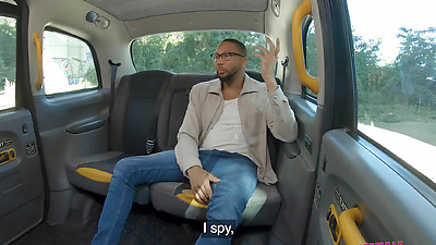 Female Fake Taxi Lady Gang she her booty spunked on after a BBC anal sex session