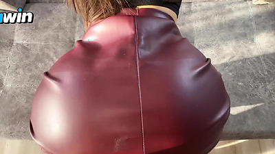 My step sister didn't wear panties on purpose so I couldn't resist her huge booty! How could that be!