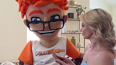 Blonde Bombshell Beverly Tackles a Big Penis Audition on PornDudeCasting - A Knob-Slobbin', Ball-Fondling Adventure!