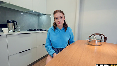 VIP4K. Russian college whore is having her first ANAL to stay in the apartment