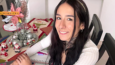 English Teacher FUCKS latina STUDENT until cumming on her ARSE