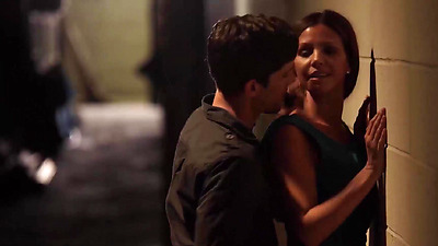 A stepmom who has enormous boobs gets seduced