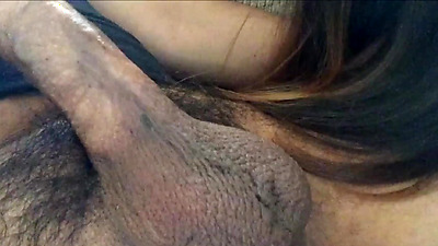 Asian angel knows how to please huge shaft and balls