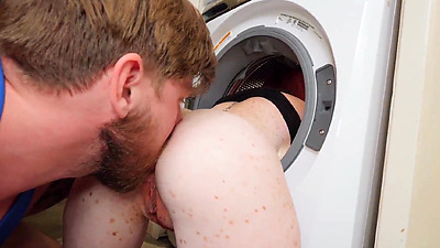 My MILF Stepmom Gets Stuck in The Washer Again So I Pound Her Tight Pussy - Bigbootyandbeast, Steve Rickz